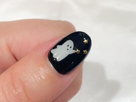 ハロウィンネイルお化け
