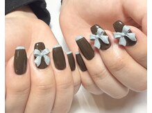 クレール(Clair)/バレンタインネイル＋リボン