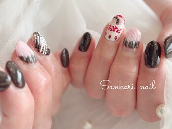 サンカリネイル バイ ヴァラ 新居浜 船木店(sankari nail by VALLA)/バレンタインネイル/アポロ/紗々