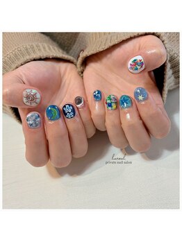 ハヌル(haneul.)/アートネイル/ライブ仕様☆嵐