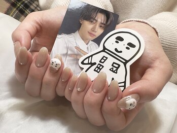 ヒールネイル(heal nail)/beige×推しparts~