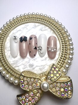 ブリリアント/#韓国風ワンホンネイル