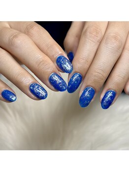 マイオティック ネイル(miotic nail)/エフェクトフレークブルーカラー