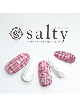 ネイルアンドアイラッシュサロン ソルティ 寺田町(salty)/ツィード×ニット