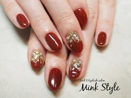 秋仕様　ボルドー＆キラキラ