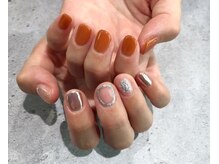 アース コアフュールボーテ 笛吹店(EARTH coiffure beaute)/ぷるんとテラコッタネイル　8500