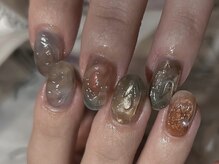 タロ(talo)/大阪/中津》淡色もやもやネイル