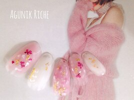 【押し花ネイル】