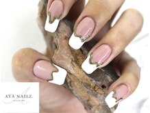 アヤネイルズ アンド アイラッシュ(AYA NAILZ.＆Eyelash)/個性派フレンチネイル