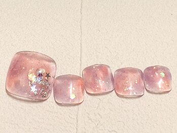 ミンクスタイル 浜松町店/【フット】ピンク×パープル