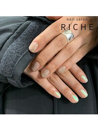 オーロラミラーとラメネイル