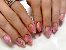 透け感シースルータイダイネイル