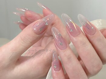 トゥートゥー(TOUTOU)/ちゅるん水光ネイルxオーロラ