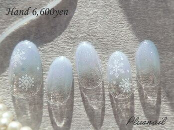 プラスネイル 北千住東口店(PLUS NAIL)/【3307】カラー変更も◎冬ネイル