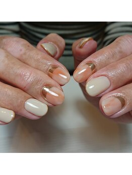 アンベリール ネイルサロンアンドスクール(embellir)/逆フレンチミラー