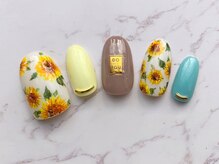 リ ボディ 札幌駅前店(Re Body)/ひまわりネイル　8800円