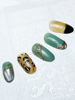 メゾンドシャルムボーテ(maison de charme Beaute)/グリーン×アニマルMIX