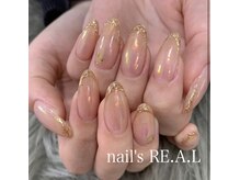 ネイルズリアル 倉敷(nail's RE.A.L)/ミラーフレンチネイル