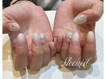 アクイユ 銀座店(ACCUEIL)/ふんわりホワイトハートネイル