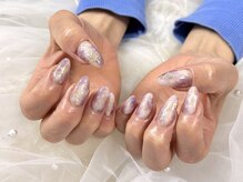 ヒラソルネイル(Girasol nail)/紫ニューアンスネイル