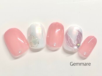 人魚の鱗ネイル