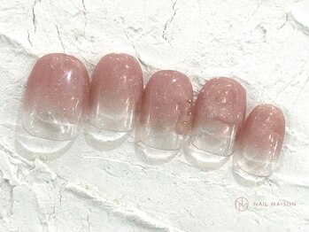 ネイルメゾン 池袋店(NAIL MAISON)/ぷっくりピンクラメ¥5800
