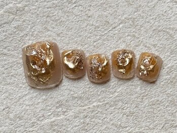 ネイルサロンキティ(nail salon Kitty)/FOOTネイル ¥9980 くすみカラー