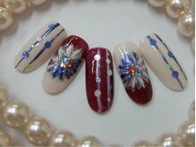 ネイルサロンミキ 横浜(MIKI)/手書フラワー花浴衣成人式卒業式