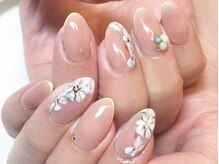 ネイルマジック 仙台一番町店(NAIL MAJIC)/手描きフラワー★オーダー