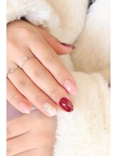 キダチ(Kidati)/冬のシェル赤ネイル