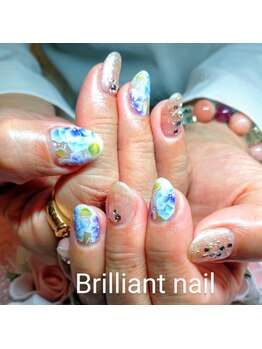 ブリリアント ネイル(Briliant Nail)/エレガントフラワーネイル