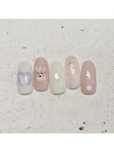 ネイルアンドまつげ リュフェール 五反田(Nail Lufaire)/うさぎハートネイル