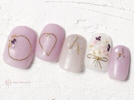 ピンク押し花ハート￥10550