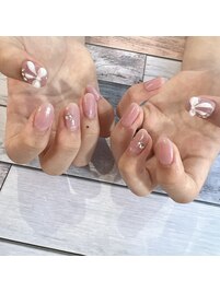 3Dリボン/三鷹ジェルネイル