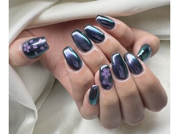タムタムネイル 本厚木(Tam Tam Nail)/ミラーネイル。ホロ追加