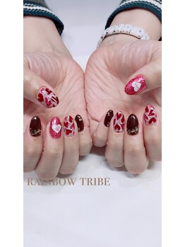 レインボートライブドゥネイル(rainbow tribe deux NAIL)/バレンタインネイル