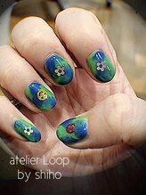 アトリエループ(atelier Loop by shiho)/タイダイもやもやネイル