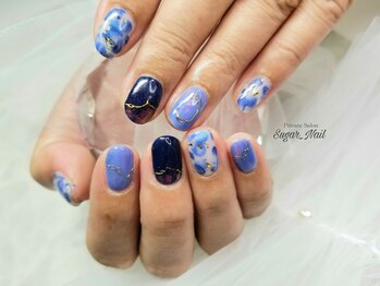 シュガーネイル(sugar nail)/ネモフィラブルーネイル