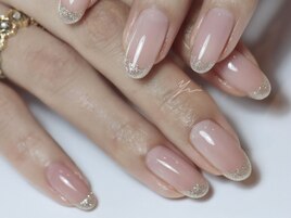 ラメフレンチネイル