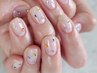 HAND【ミラーやパーツだけで魅せる個性派クリアネイル(時短60分)】 ￥7500