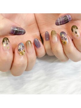 かぼちゃのハロウィンネイル