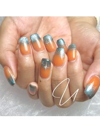 夕焼けマググラデネイル