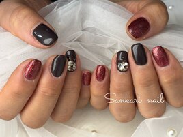 バレンタインな大人ネイル