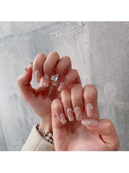 アンダーバーホワイトプラス 南海難波店(_WHITE+)/ハートネイル