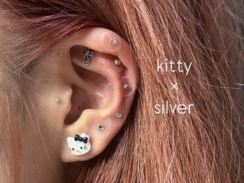 ブルー(BLUE)/耳ツボジュエリー★design¥4,000