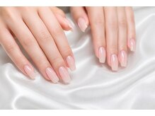 nii_nail【ニーネイル】阿波座フィルイン専門店/シンプルネイルの雰囲気（肌馴染み抜群◎ちゅるんと上品ネイル♪）