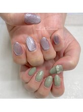 ネイルアート ジマー/60minartとマグネットのちぐはぐ