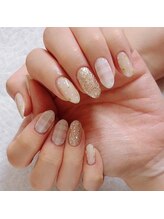 ミガクネイル(Migaku nail)/乳白色　上品チェック