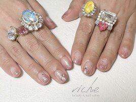 ラメグラデーション☆ピンク