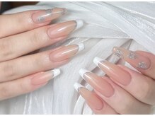 Mネイル/長さだし|フレンチ